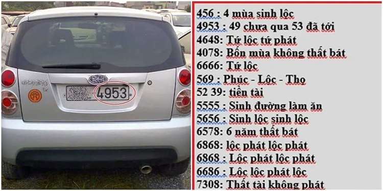 tra ý nghĩa biển số xe