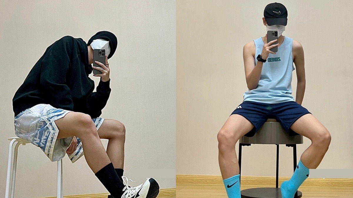  tạo dáng chụp ảnh trước gương nam​